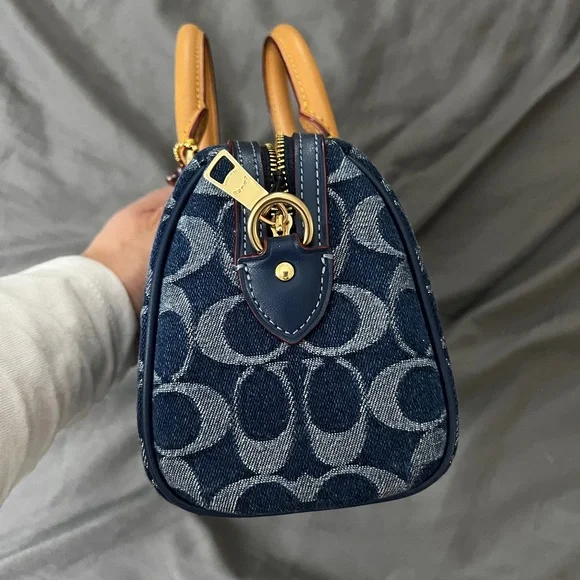 Coach denim mini Rowan RARE NWT - Picture 4 of 9